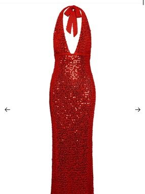 Red Sequin Halter
